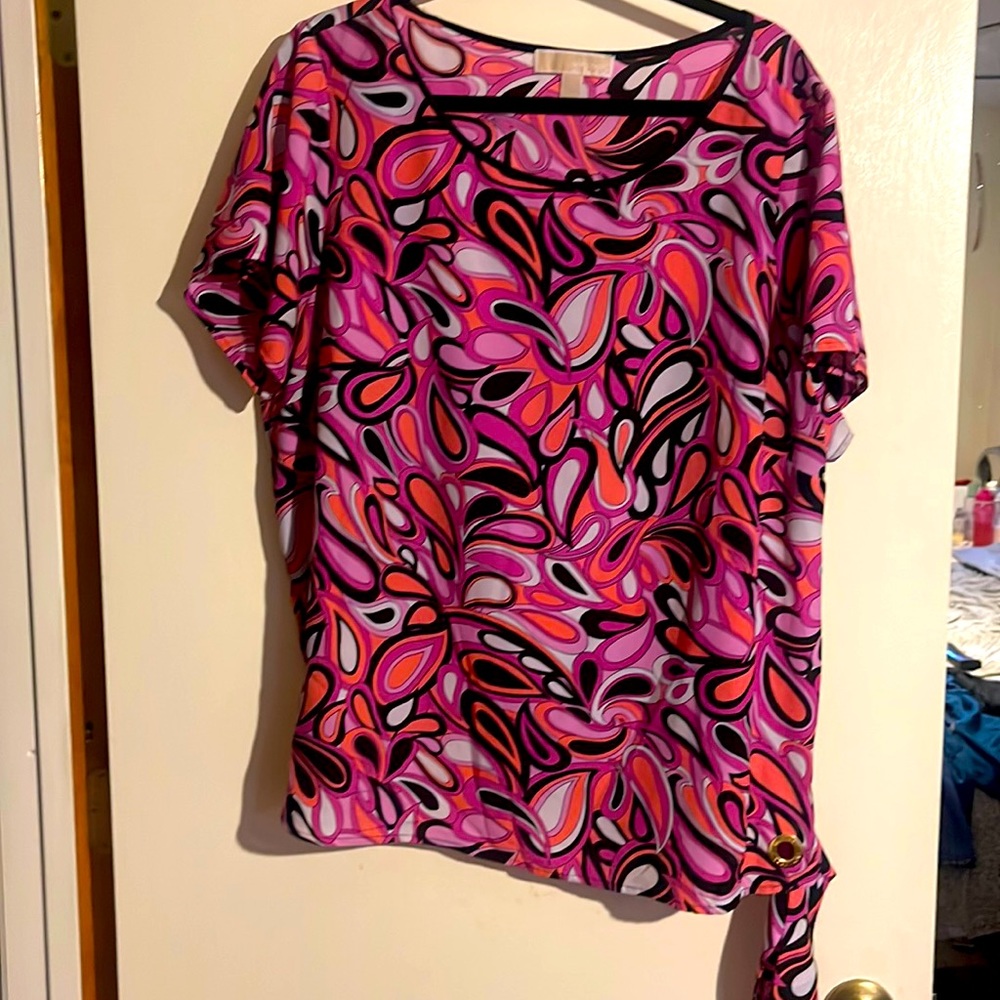 Micheal Kors paisley print side tie top